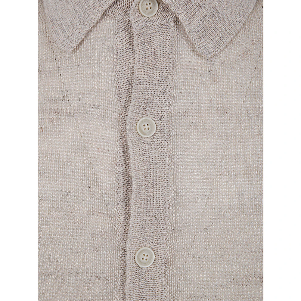 Filippo De Laurentiis Oversized Rope Shirt Gray Heren