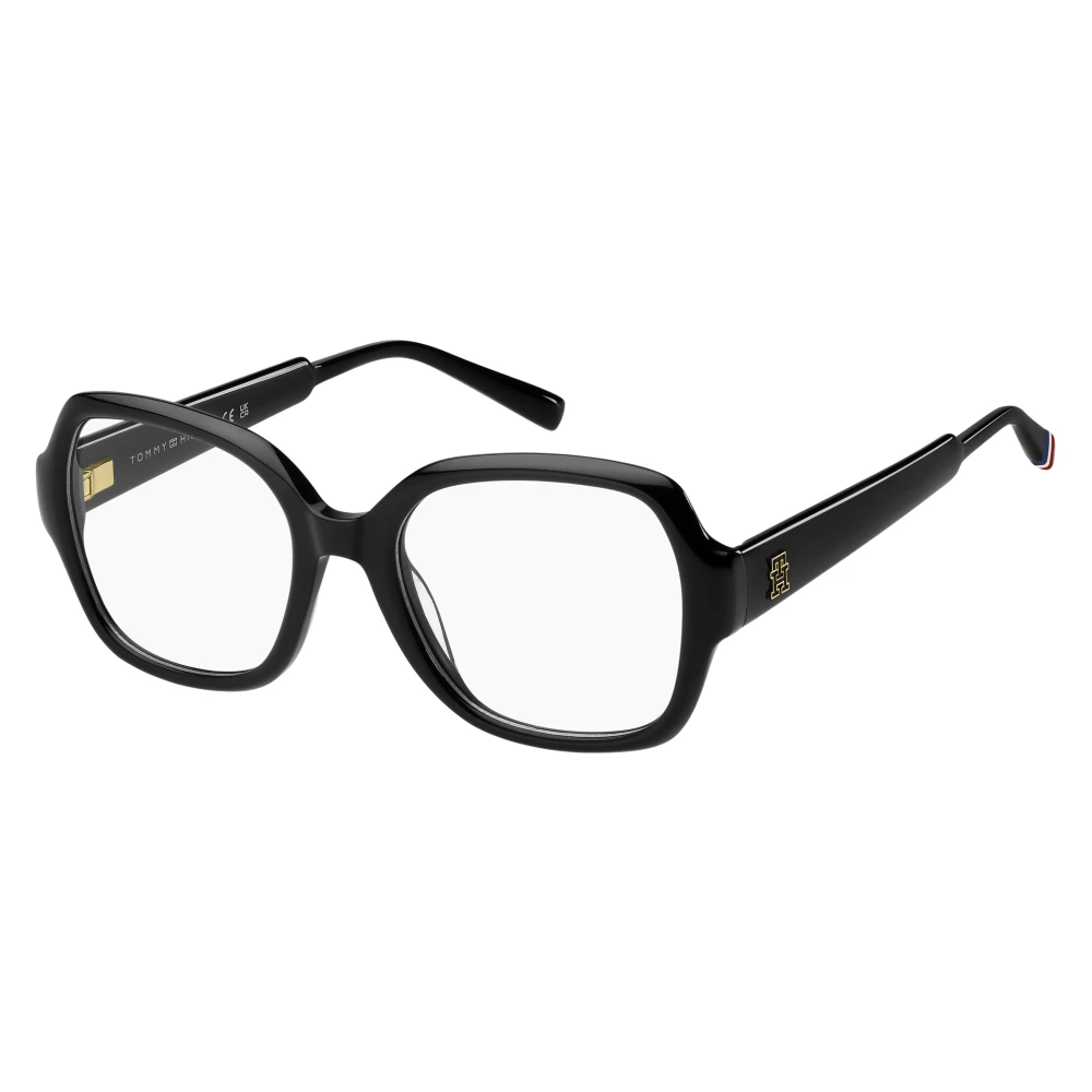 Tommy Hilfiger Unisex Svart Rektangulär Glasögonbåge