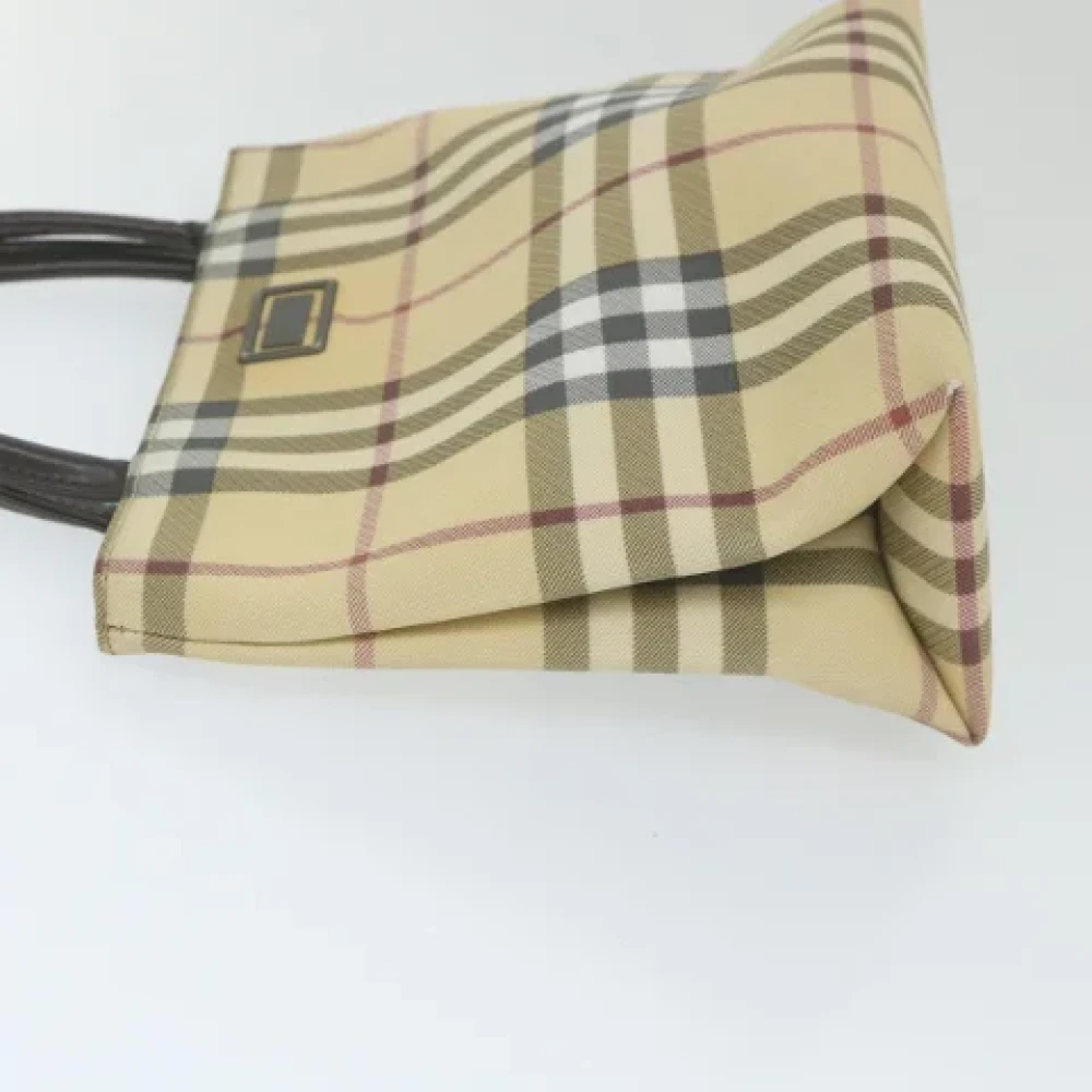 Burberry Vintage Pre-owned Canvas handbags Beige Dames