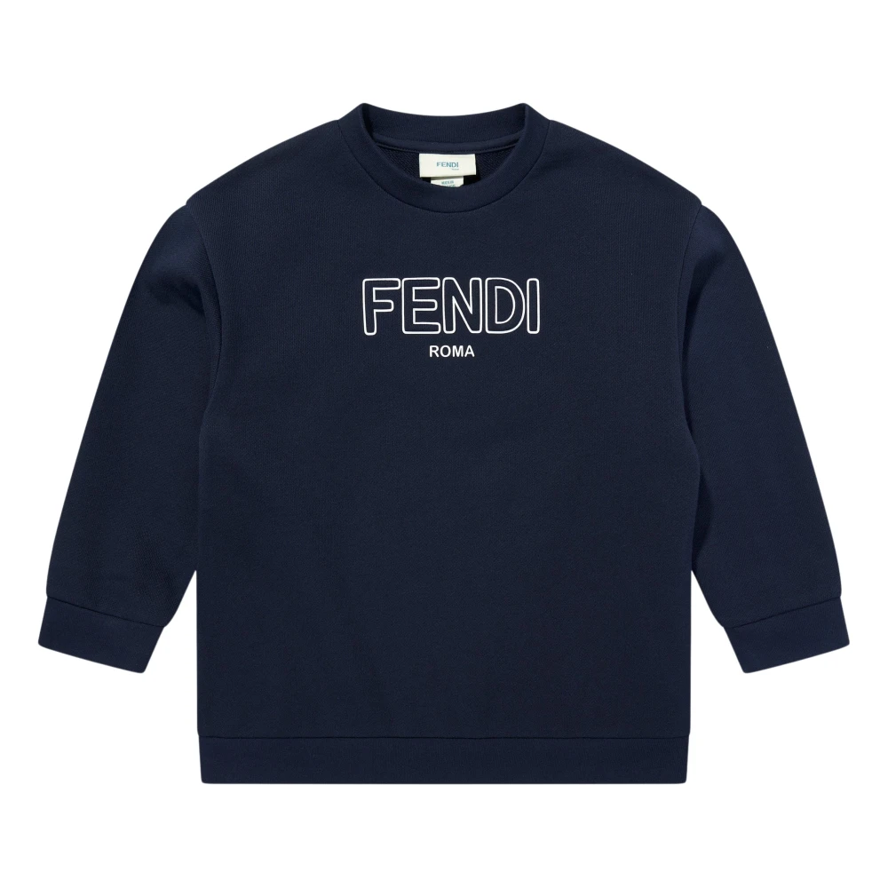 Fendi Boys Blue Kids Sweatshirts, 5 Y, Logo Sweatshirt