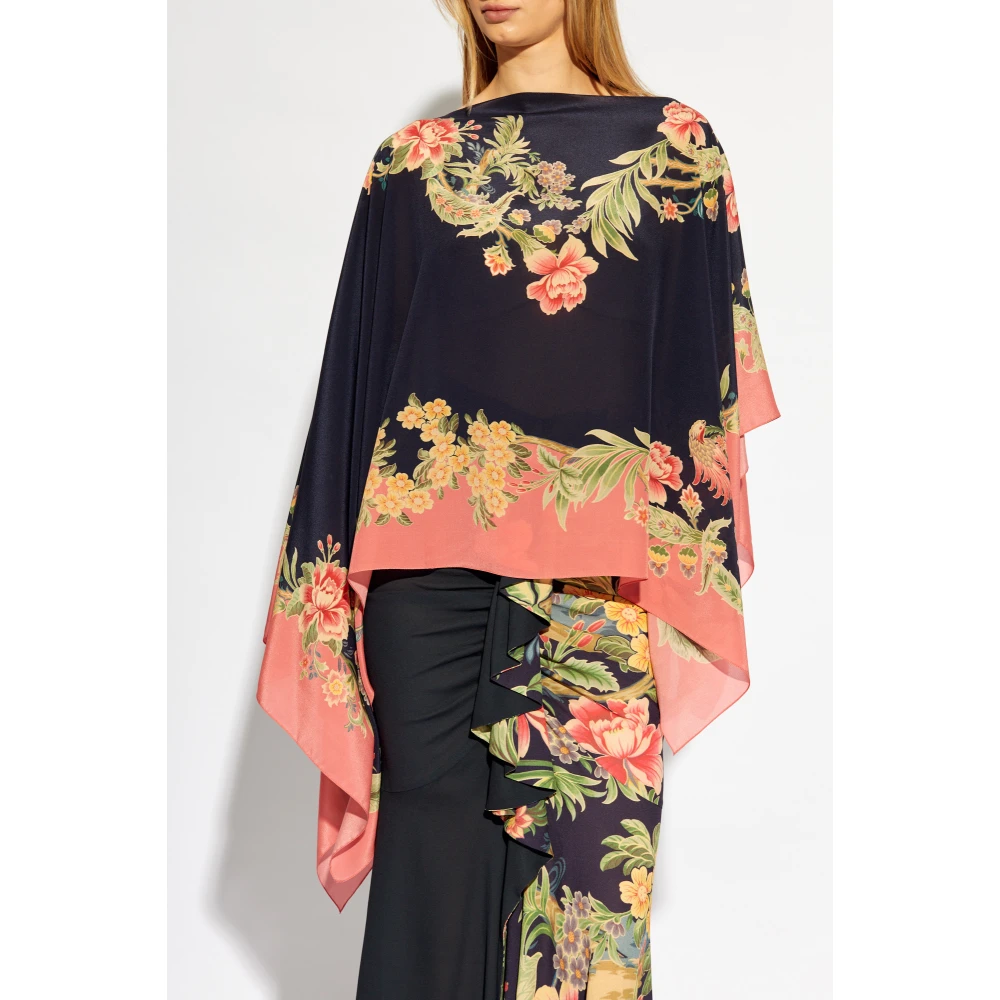 ETRO Zijden Poncho Multicolor Dames