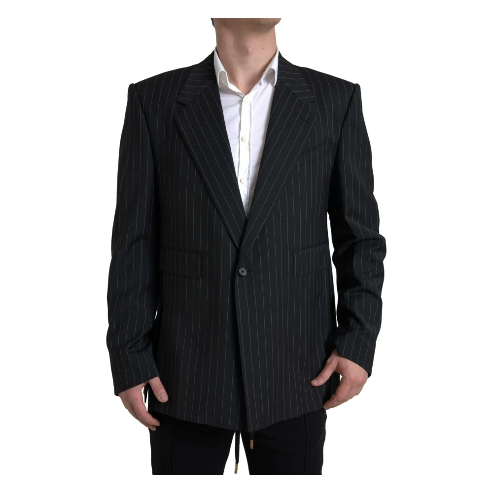 Dolce & Gabbana Dark Gray Single Breasted SICILIA Blazer - IT58 | XXL - Image 3