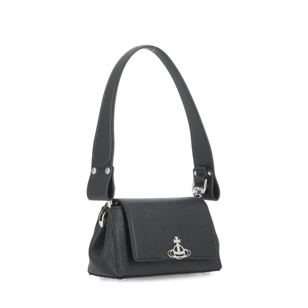 Vivienne Westwood Zwarte Synthetisch Leren Handtas met Orb Logo Black Dames