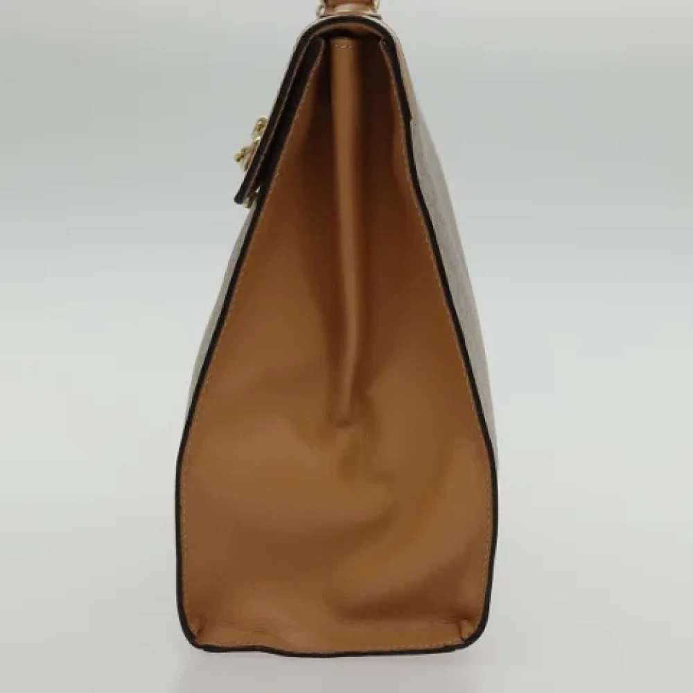 Celine Vintage Pre-owned Canvas handbags Beige Dames