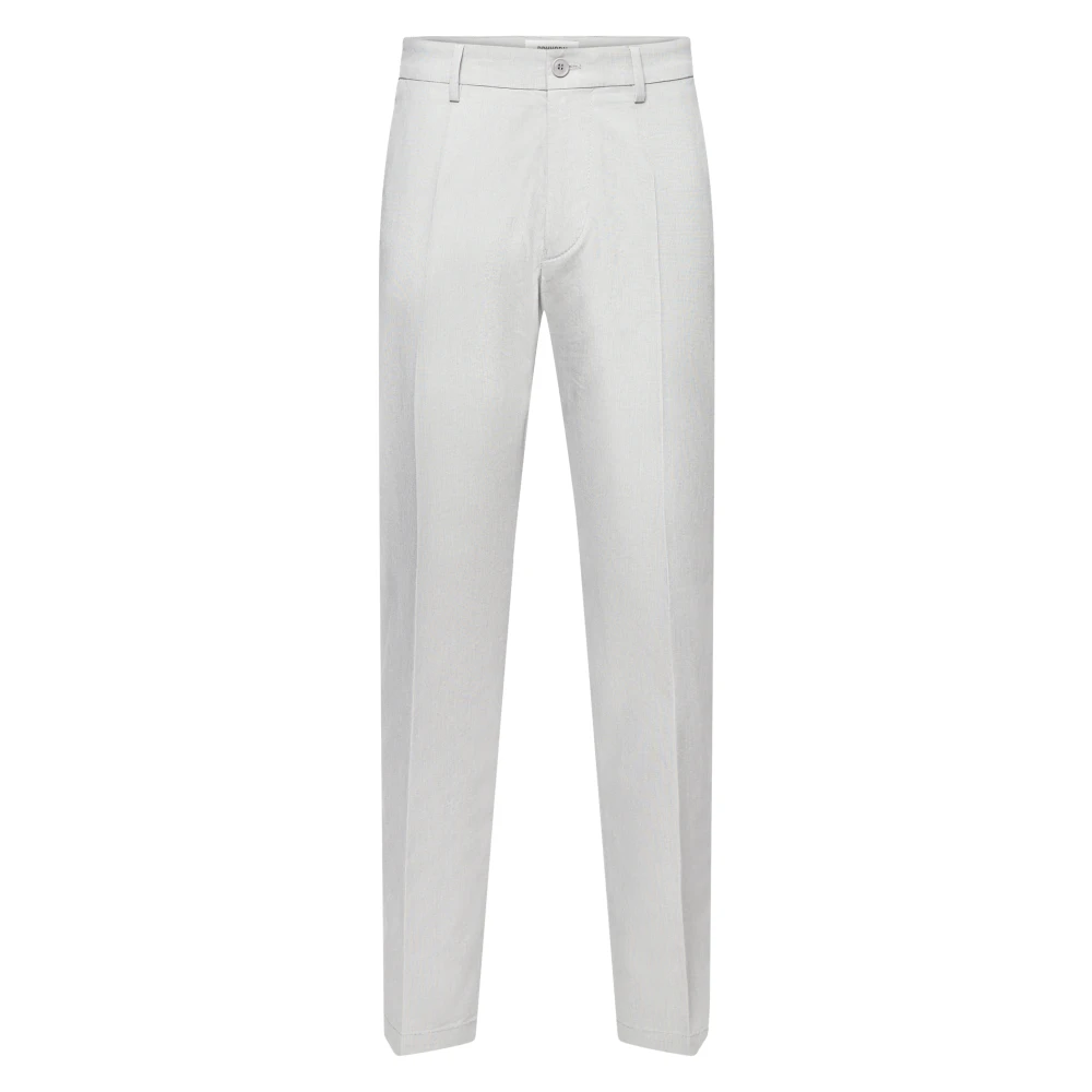 Drykorn Men's Gray Slim-Fit Trousers, W36 L34, Slim Fit Grey Chino Trousers