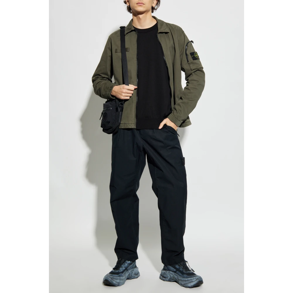 Stone Island Shirt met logo Green Heren