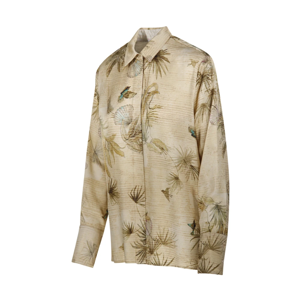 Forte Envers Satin Sacred Forest Print Shirt Multicolor Dames