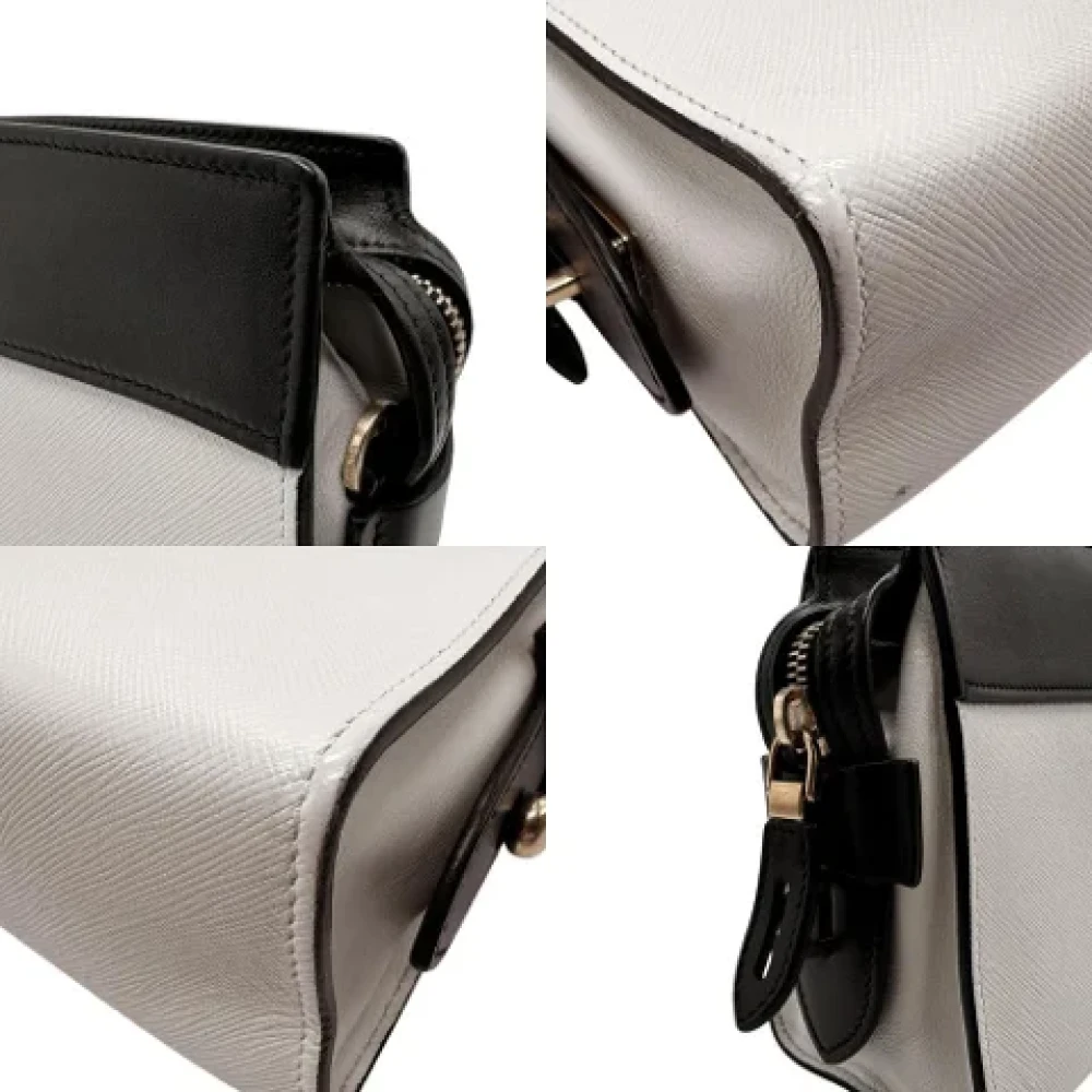 Prada Vintage Pre-owned Leather prada-bags White Dames