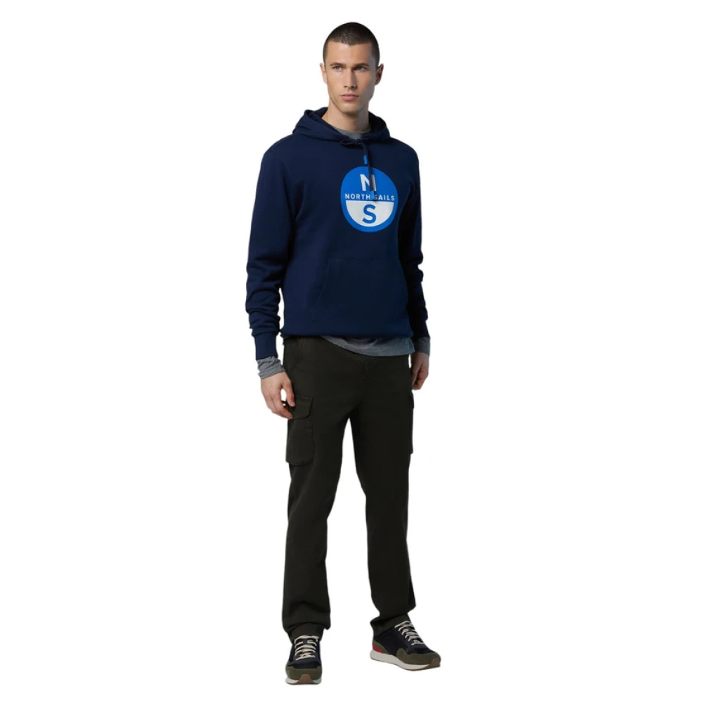 North Sails Hoodie Blue Heren