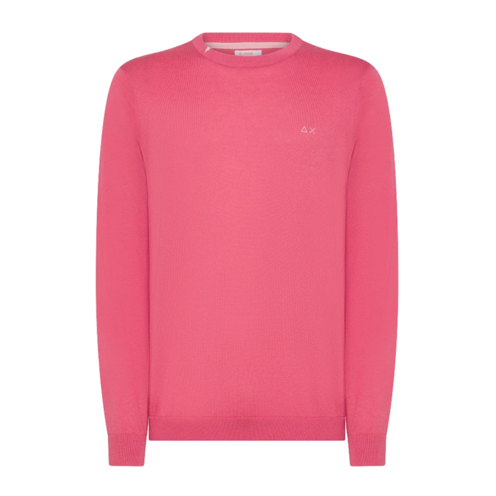 Sun68 Iconische wol katoen trui Pink Heren