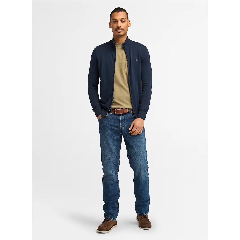 Timberland River Full Zip Sweater Blue Heren