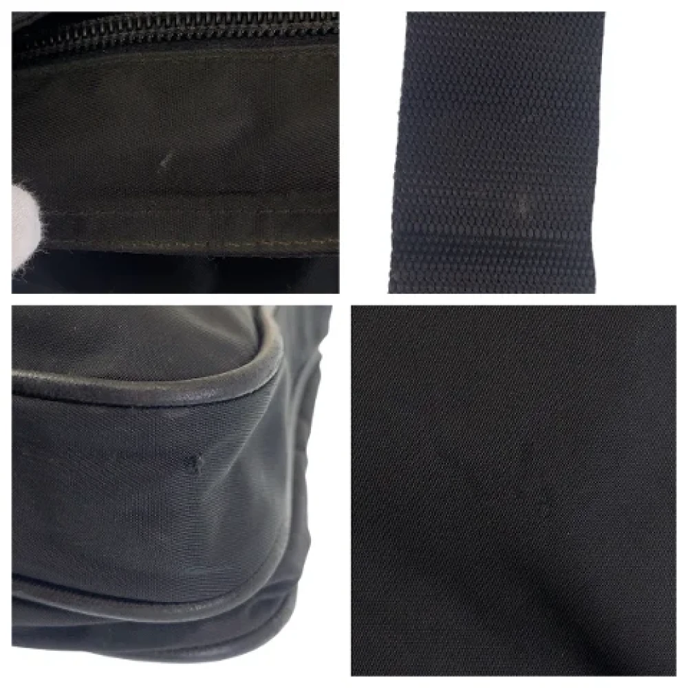 Prada Vintage Pre-owned Canvas prada-bags Black Dames