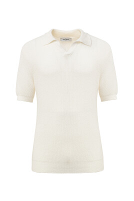 white-polo-knitwear-v-neck-elastic-waist
