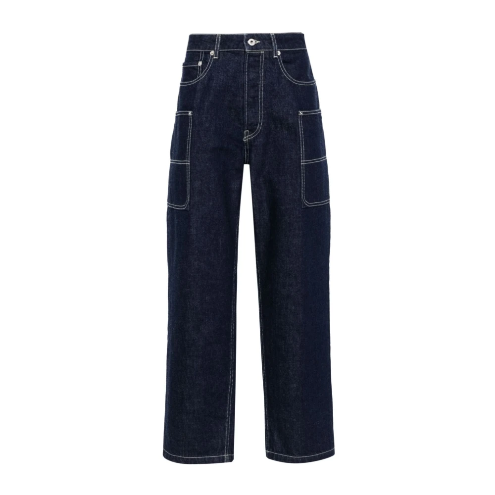 Kenzo Blauwe Denim Wide Leg Jeans Blue Heren