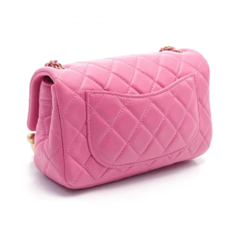 Chanel Vintage Pre-owned Leather chanel-bags Pink Dames