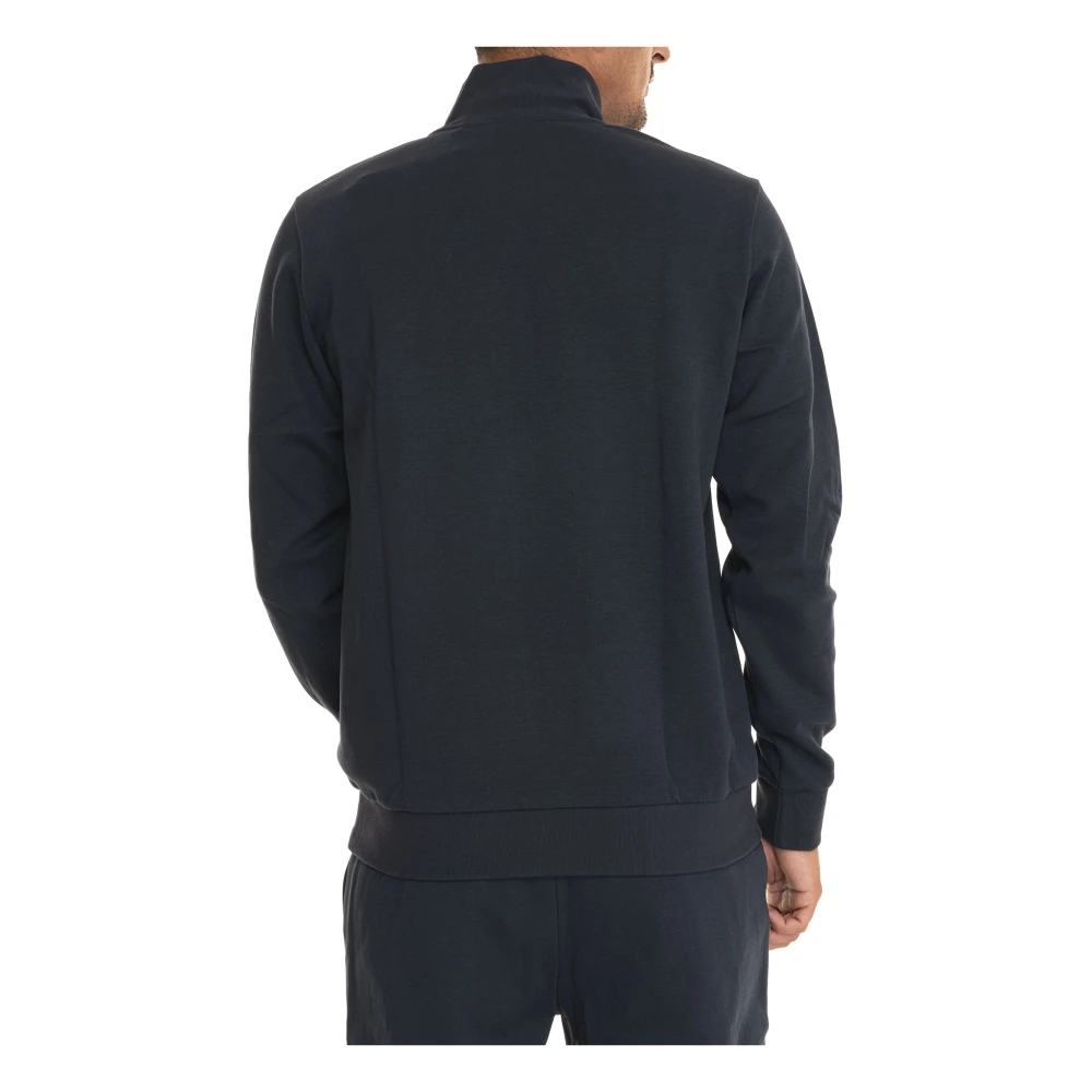 Boss Half Zip Sweatshirt met Logo-borduursel Blue Heren