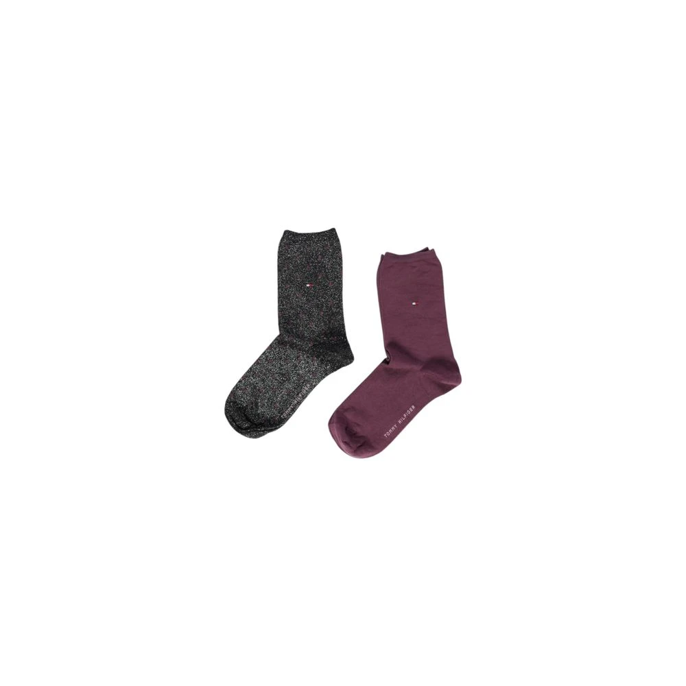 Tommy Hilfiger Zwarte Katoenen Damessokken Herfst Winter Multicolor Dames