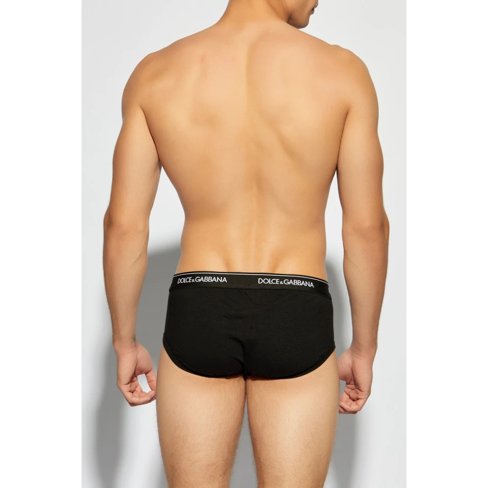 Dolce & Gabbana Twee-pack van briefs Black Heren