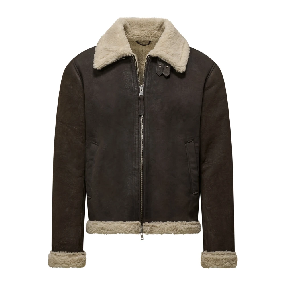 BomBoogie Chique leren jas Brown Heren