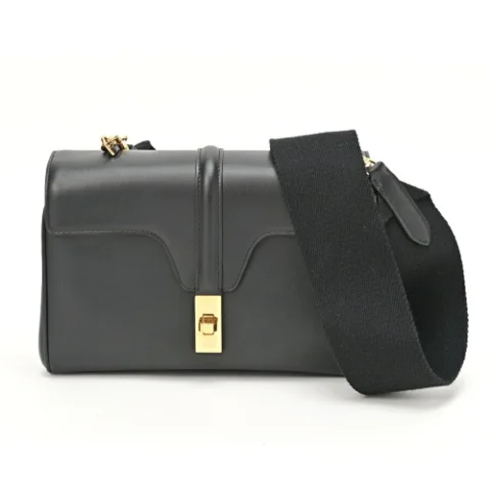 Celine Vintage Pre-owned Leather celine-bags Black Dames