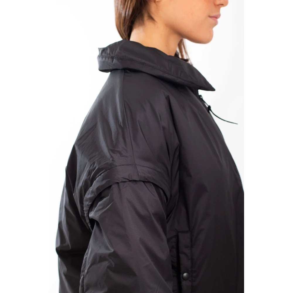 Y-3 Zwarte Geknipte Gewatteerde Jas Black Dames