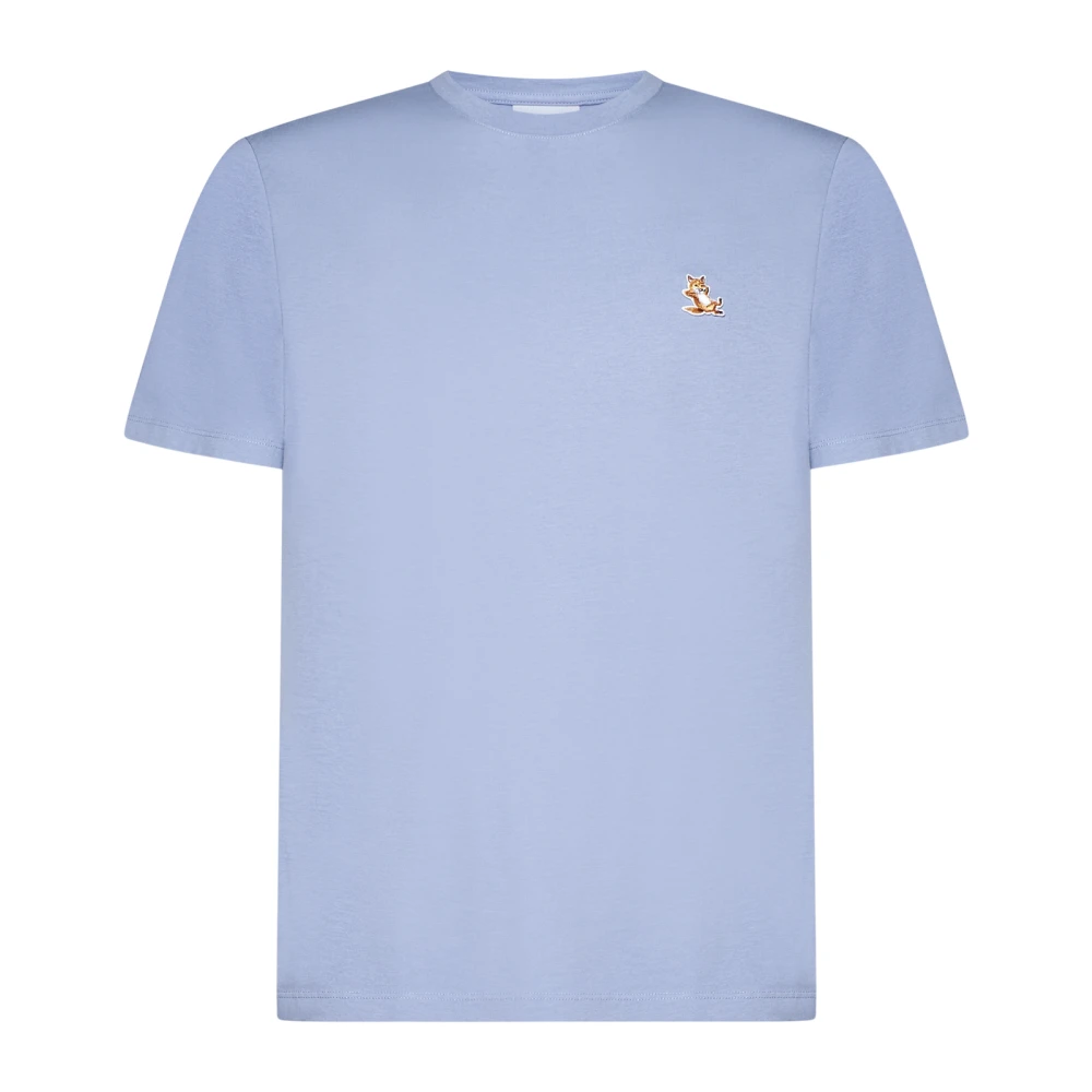 Maison Kitsuné Casual T-shirt voor mannen Blue Heren