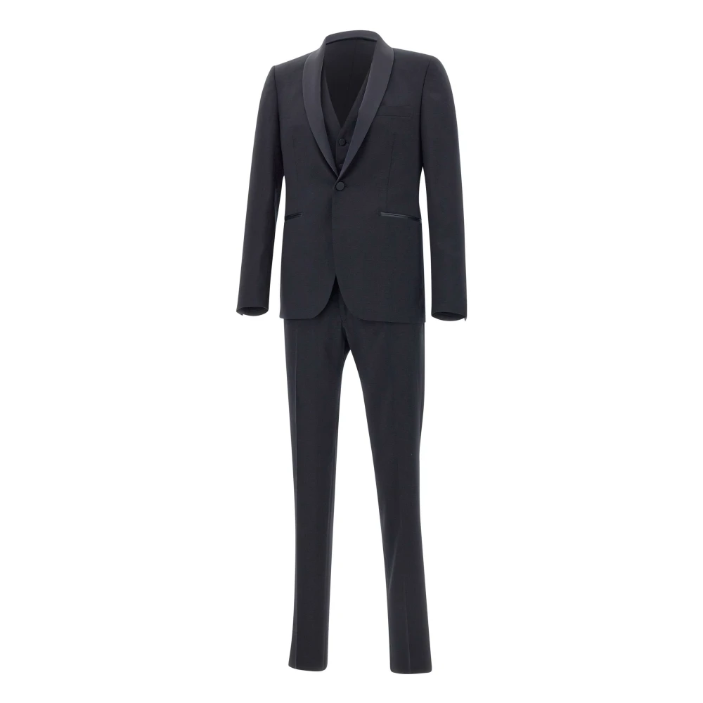 Tagliatore Men's Blue Single Breasted Suits, 3XL, Dresses