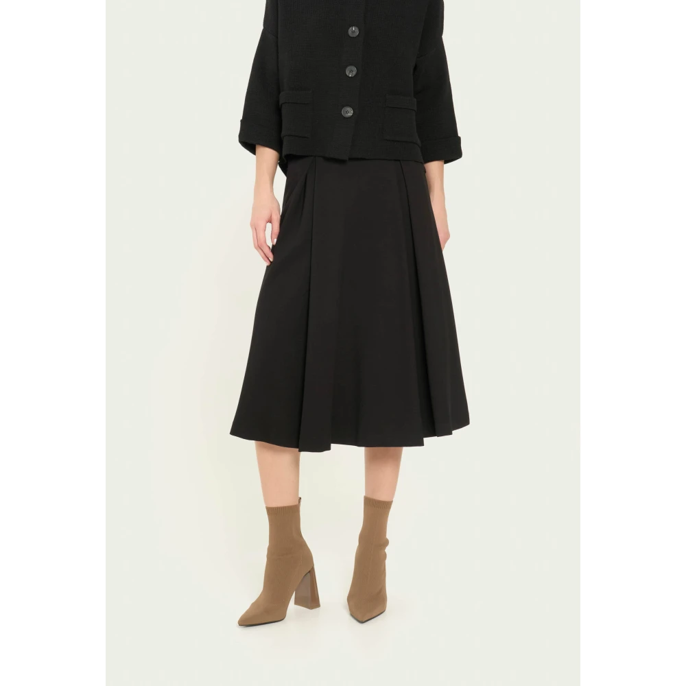 Vicario Cinque Tulip-vormige rok in Milano-stitch Black Dames
