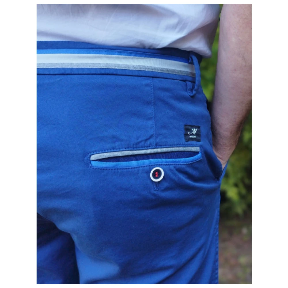Mason's Stijlvolle Chino Bermuda Shorts Blue Heren