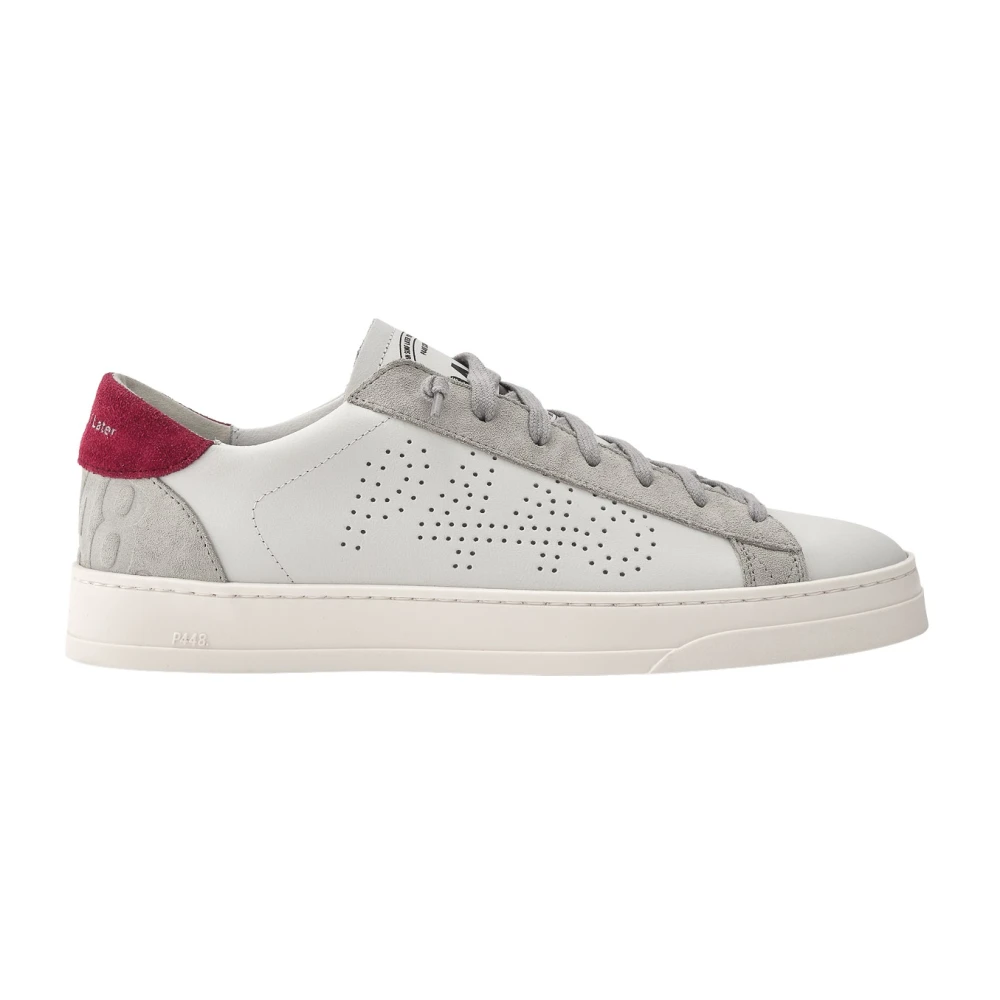 P448 Witte Sneakers met Details Heren Schoenen
