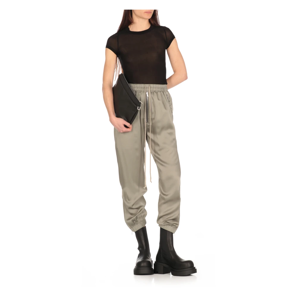 Rick Owens Zwarte Crew Neck T-shirt voor vrouwen Black Dames
