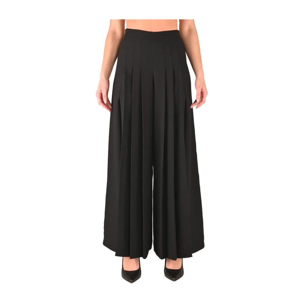 Pennyblack Satin Wide-Leg Pants Black Dames