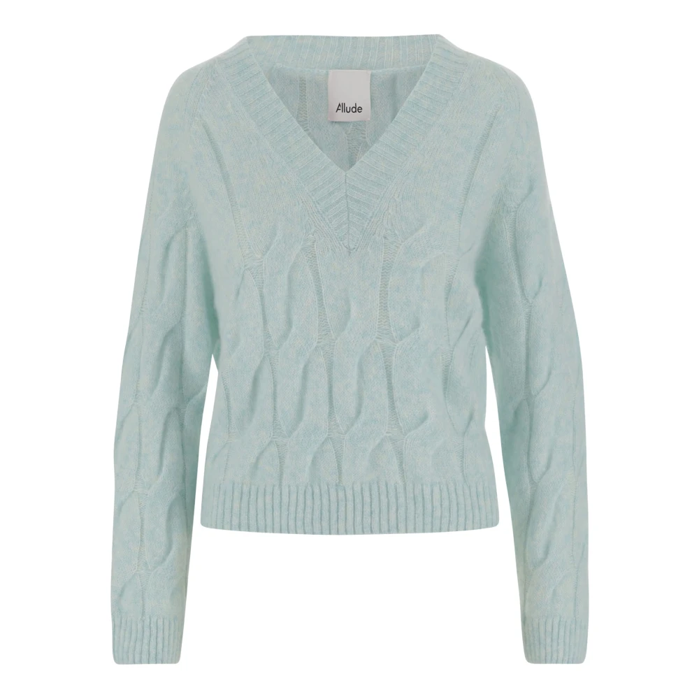 Allude V-hals trui Green Dames