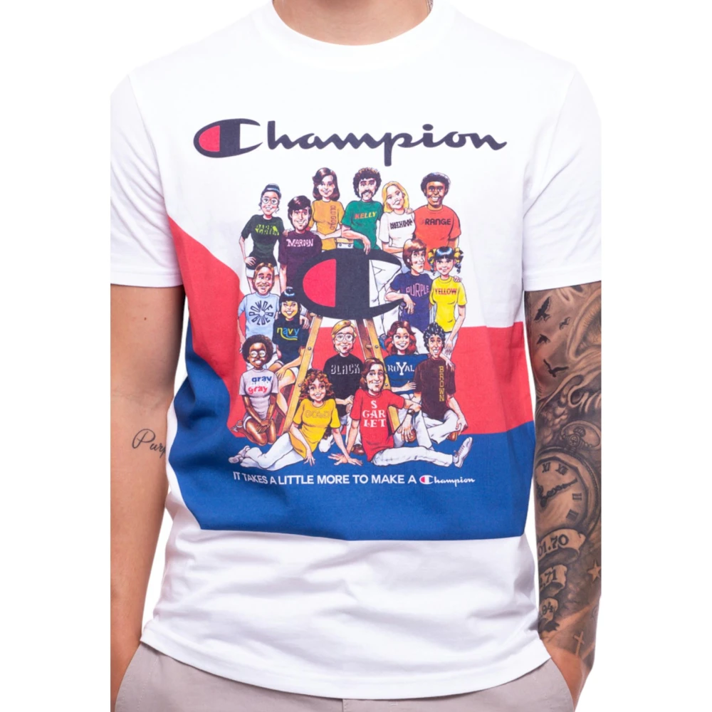 Champion Korte Mouw T-shirt White Heren