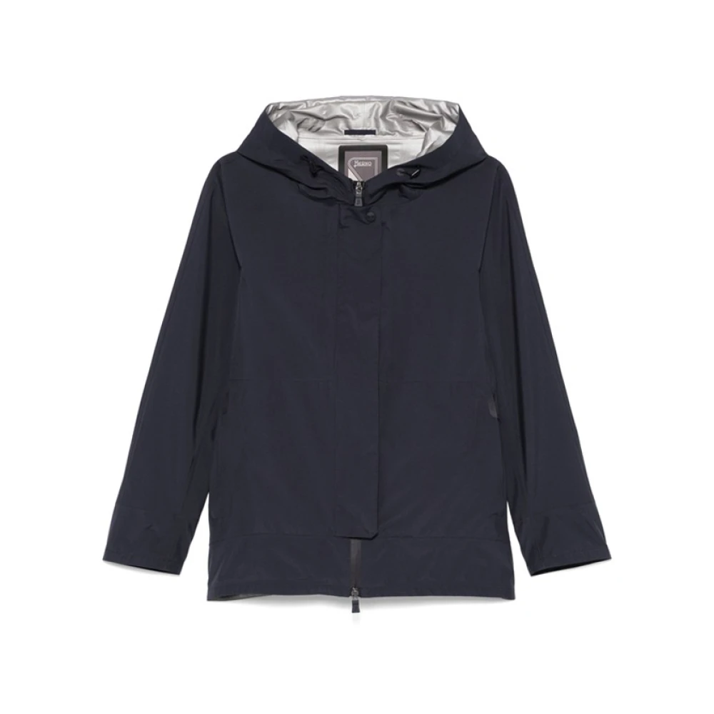 Herno Waterdichte Jas met Capuchon Blue Dames