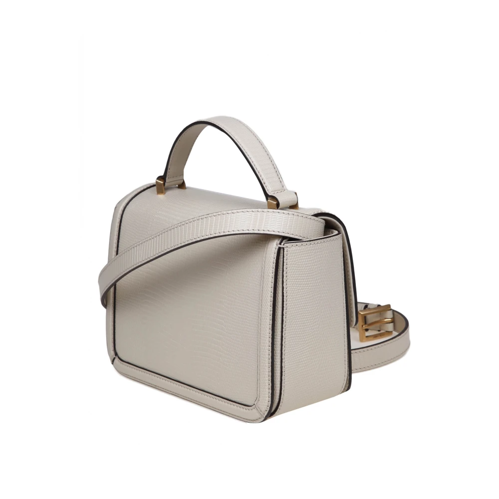 Jimmy Choo Bamboe Hagedis Leren Handtas Gray Dames