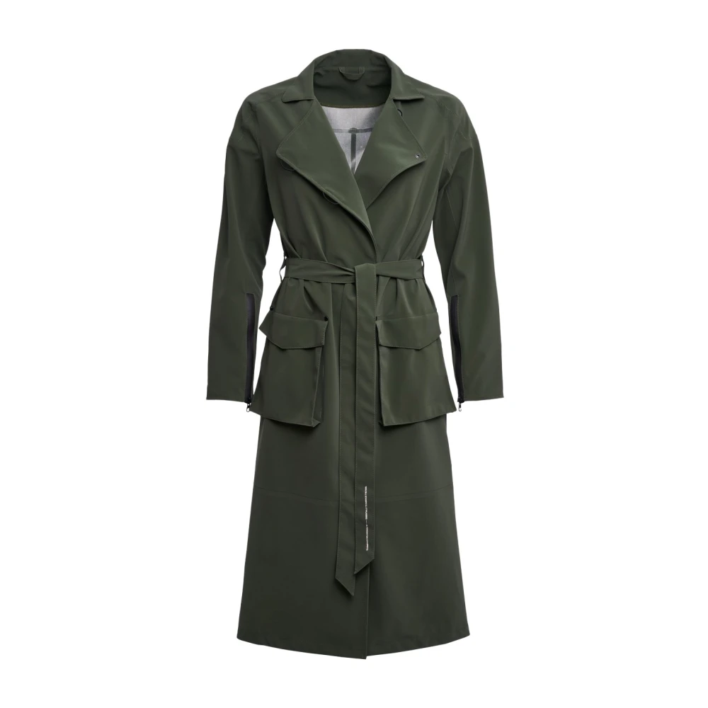 Stutterheim Matte Trenchcoat met Modern Design Green Dames