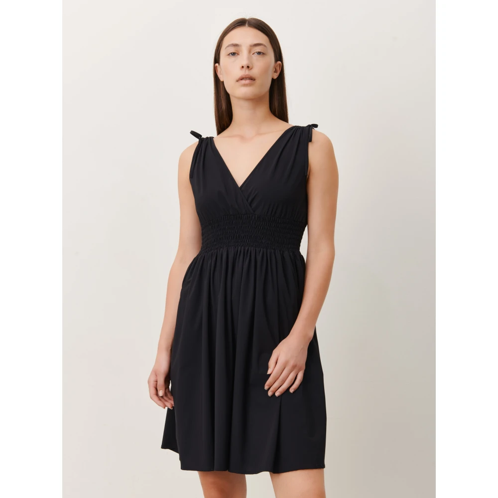 Jane Lushka Zomer Jersey Jurk Zwart Black Dames