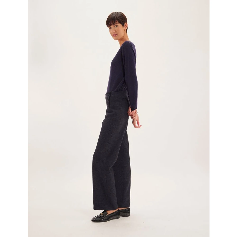 Ines De La Fressange Paris Gabriel blauw en zwarte broek Blue Dames