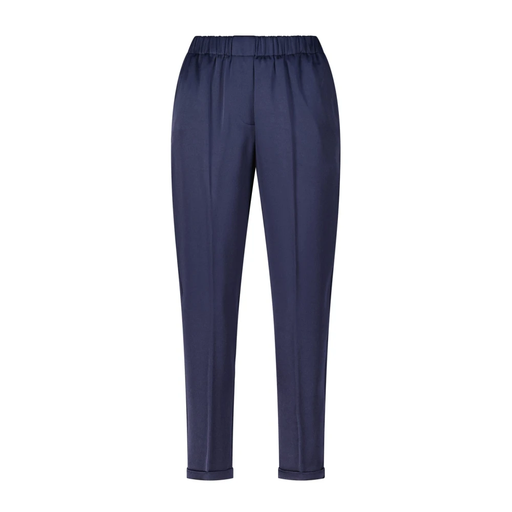Rosso35 Broek met satijneffect Blue Dames