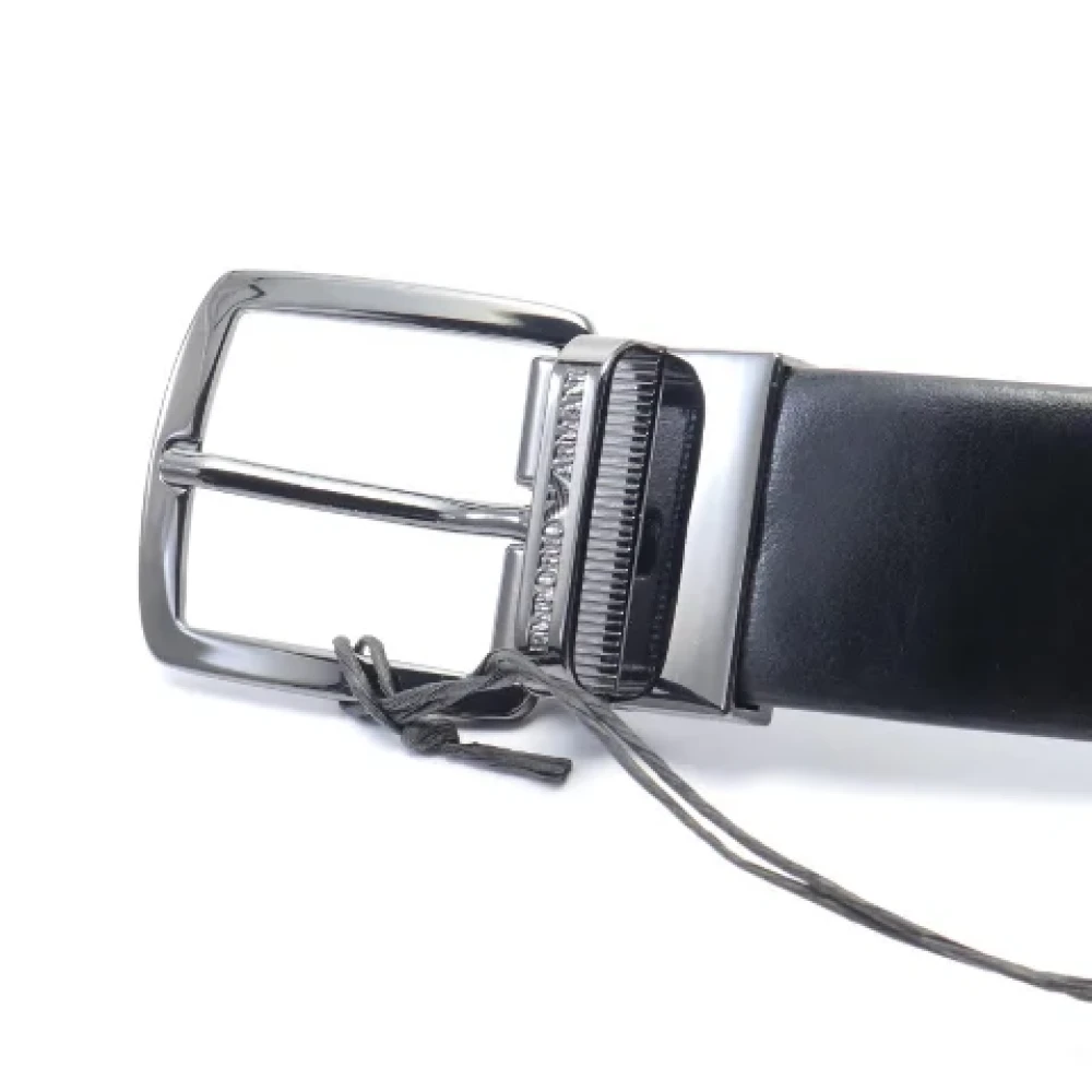 Armani Pre-owned Leather belts Black Heren