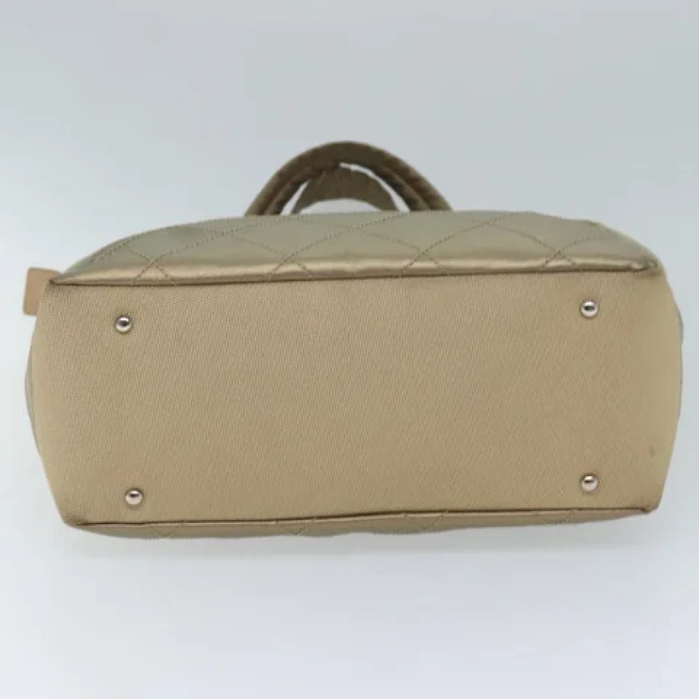 Chanel Vintage Pre-owned Leather totes Beige Dames