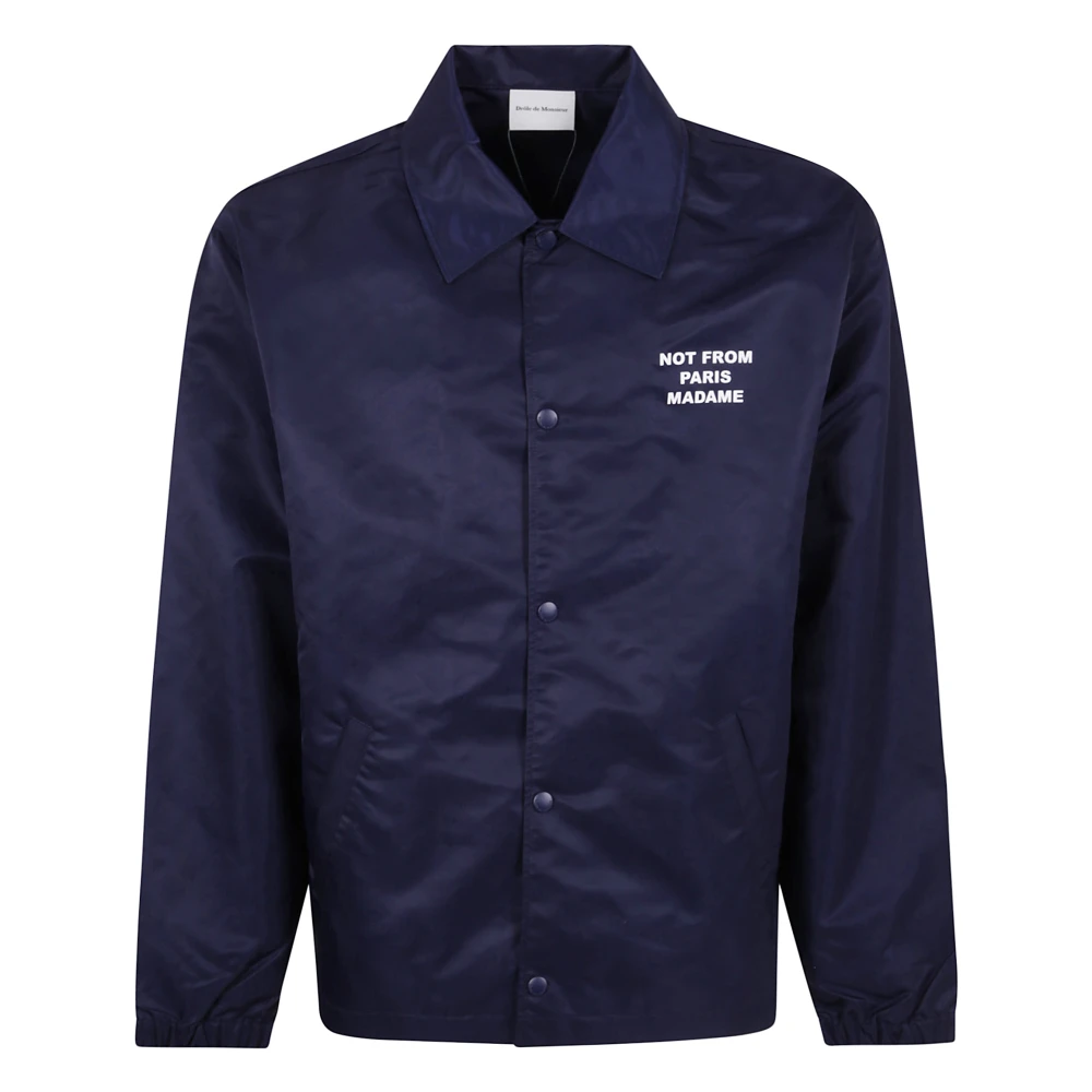 Drole de Monsieur Navy Slogan Jas Blue Heren