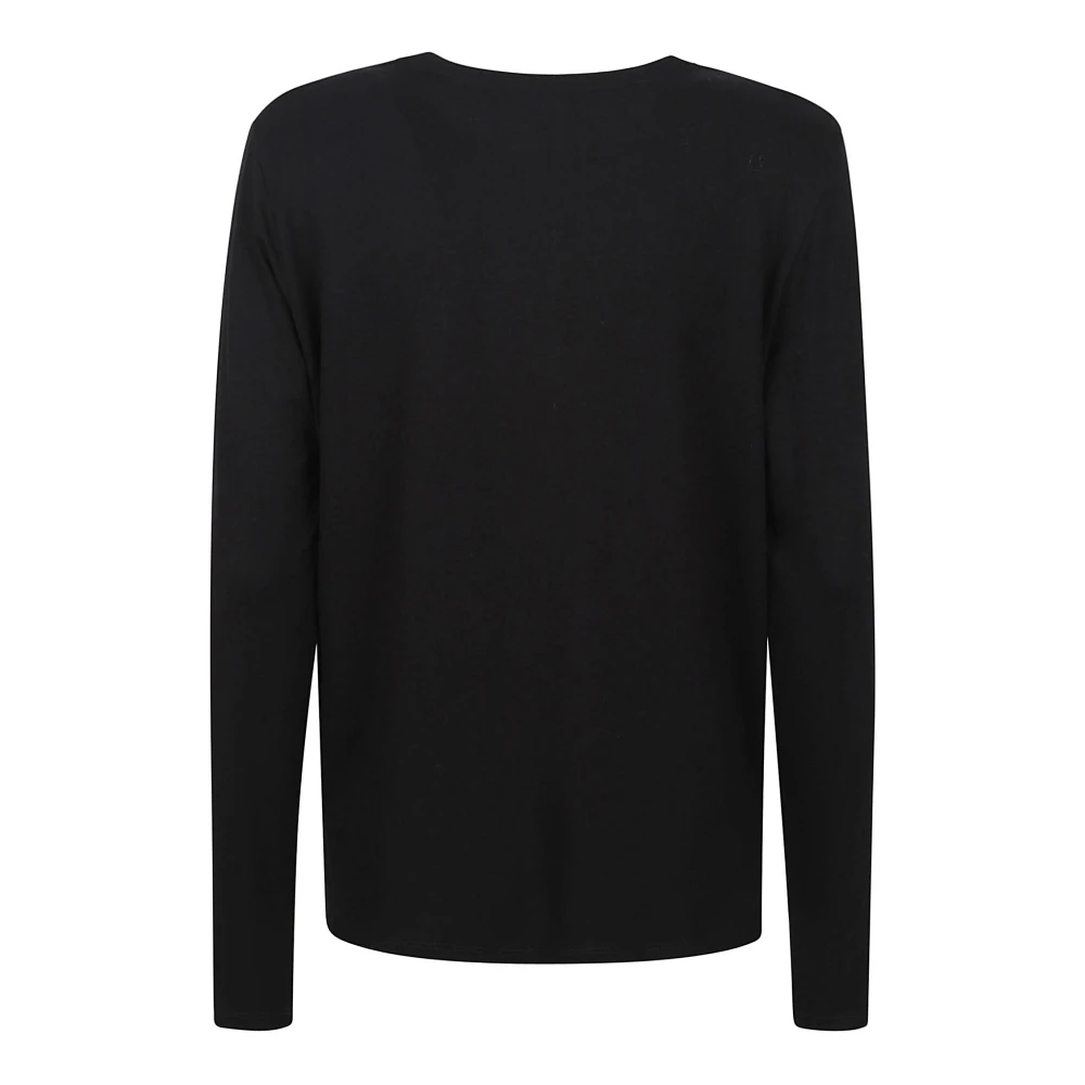 majestic filatures Zwarte Viscose T-shirts en Polos Black Dames