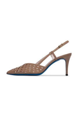 Slingback geometrisk i puderlack