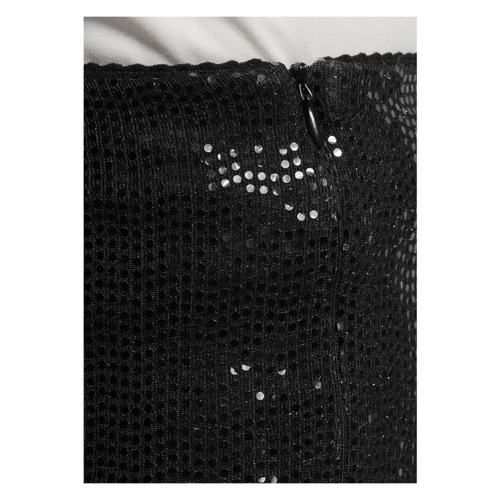 Nicowa Pailletten Flared Broek Vicowi Black Dames