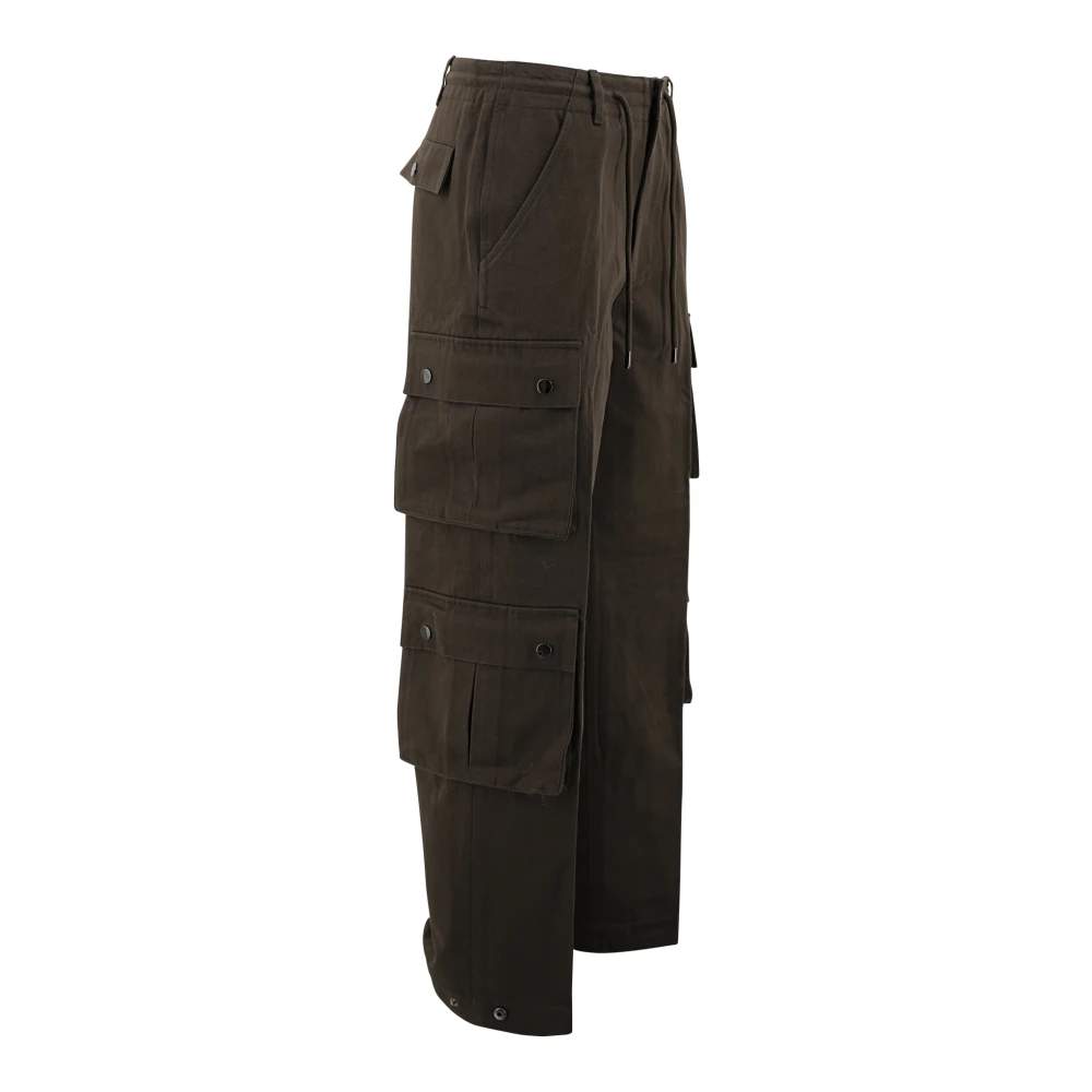 P.a.r.o.s.h. Geëmbosseerde Katoenen Cargo Broek Bruin Brown Dames