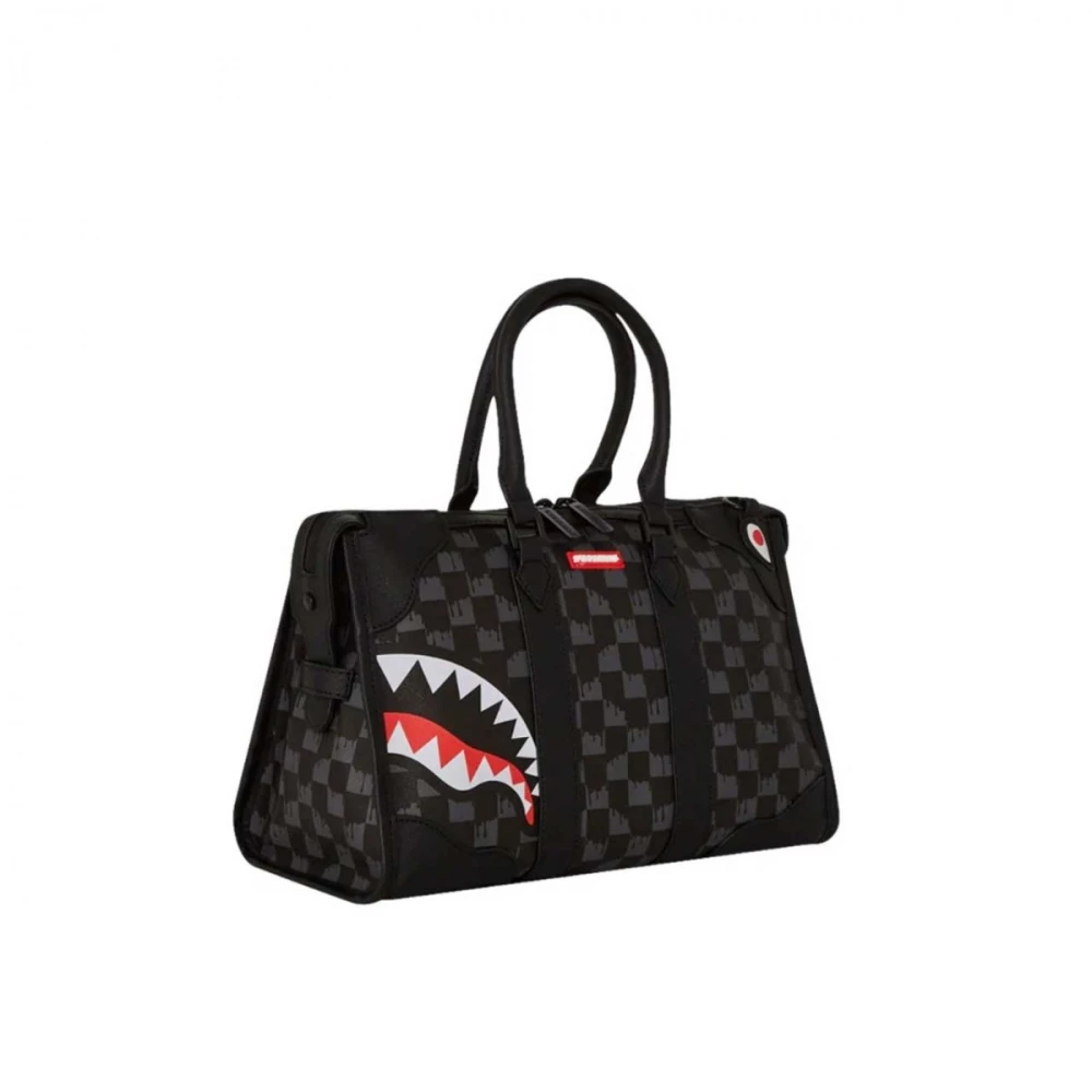 Sprayground Drip Check Mini Duffle Tas Black Unisex