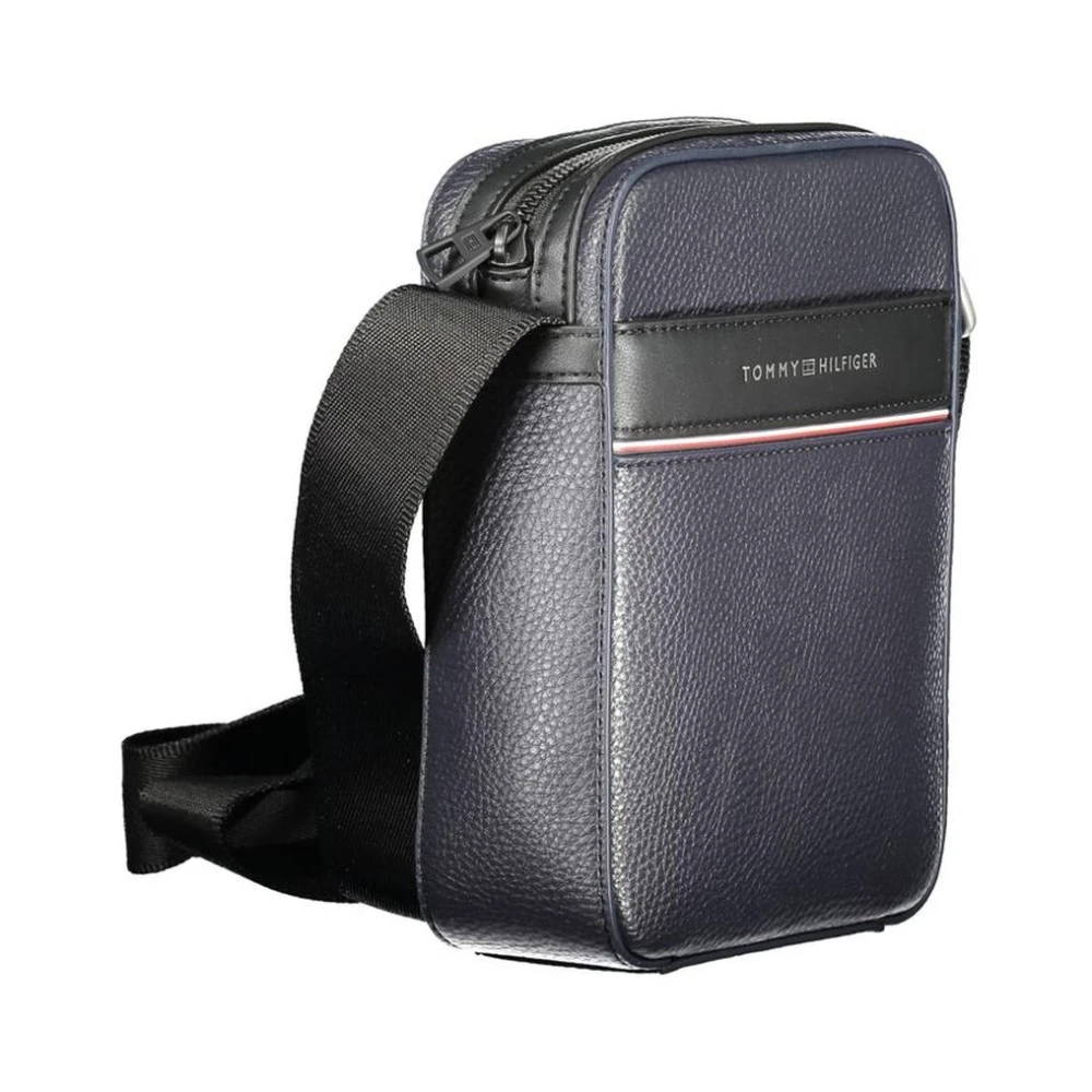 Tommy Hilfiger Blauwe Polyethyleen Schoudertas met Zakken Blue Heren