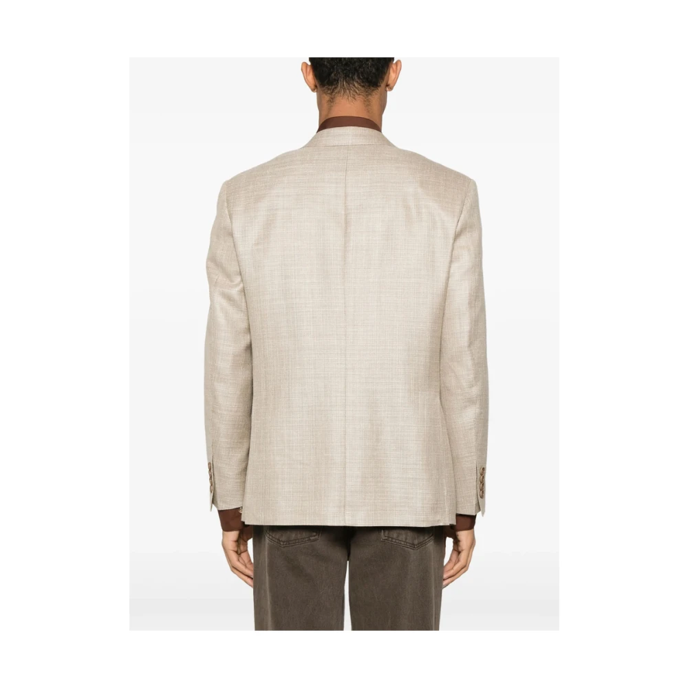 Canali Beige Knoopjas met Zakken Beige Heren